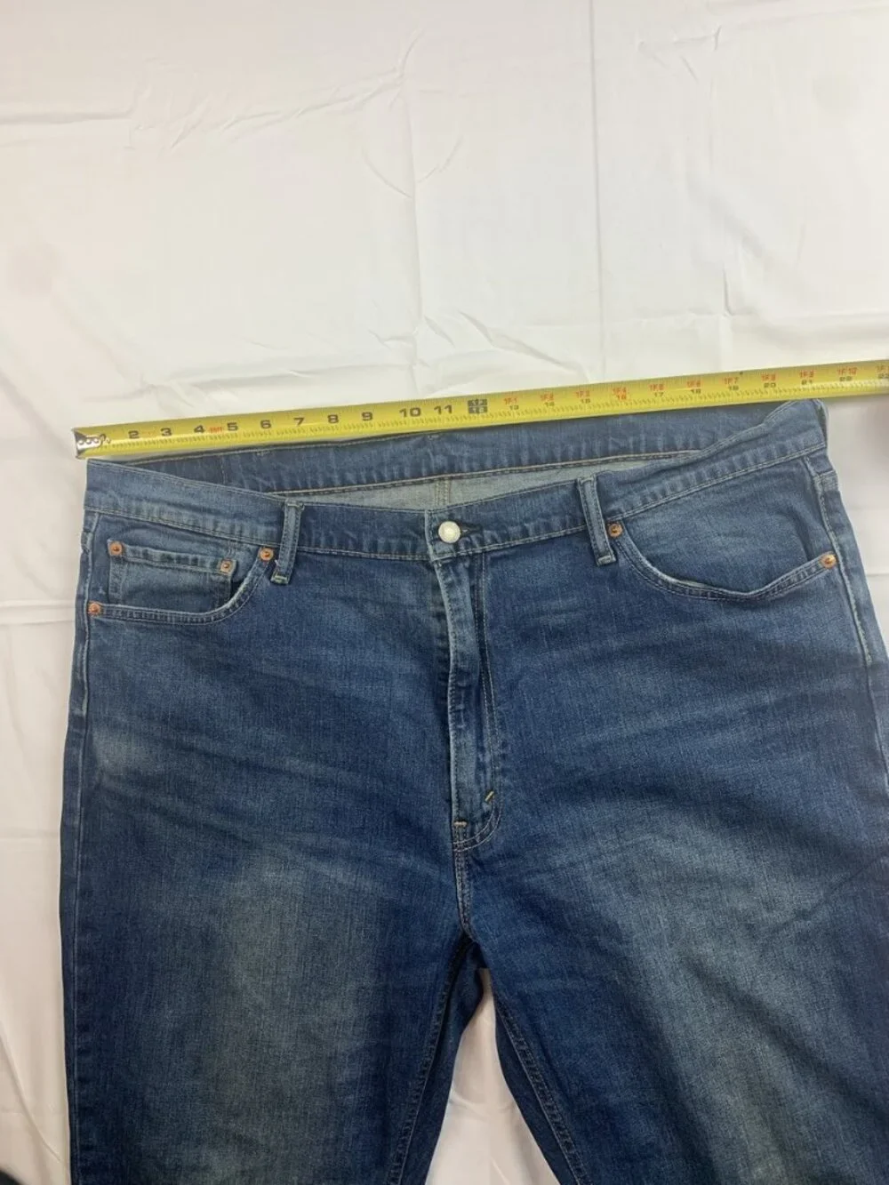 Levis 541 Athletic Taper Mens Jeans W42 L32 Medium Blue Wash Zip Fly Denim